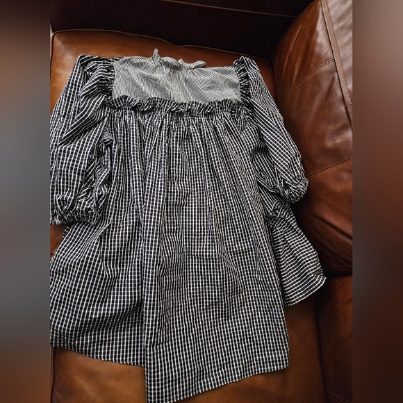 Brogger Helle Ruffle Neck Top $360 - Picture 5 of 7